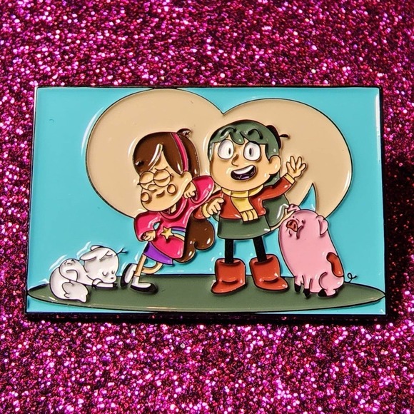 3/$20 Mabel Pines & Hilda with Waddles & Twig Gravity Falls Crossover Enamel Pin - Picture 1 of 2